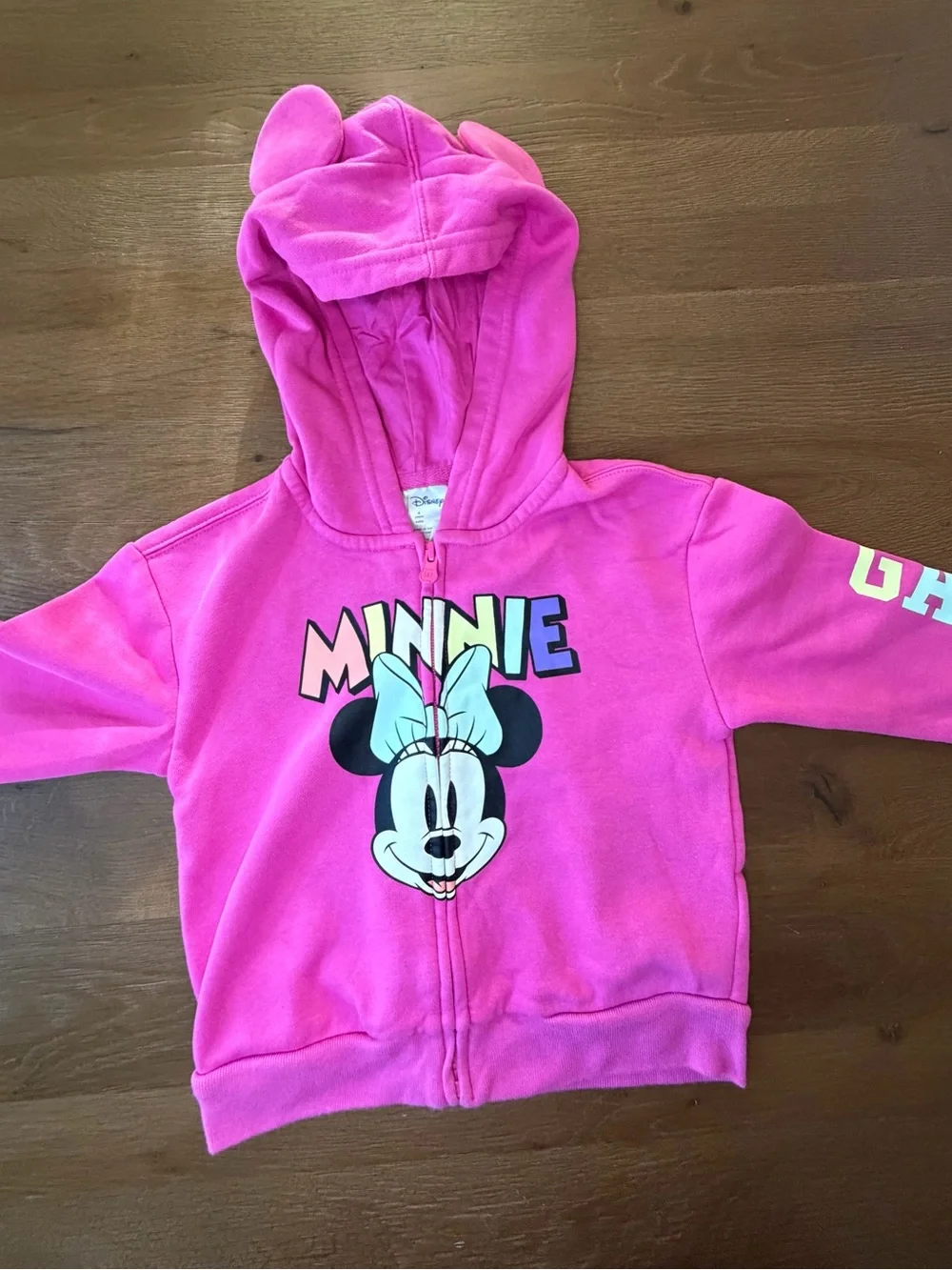 Baby Gap Disney Minnie Mouse Pink Hoodie Jacket Girls 4T
